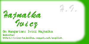 hajnalka ivicz business card